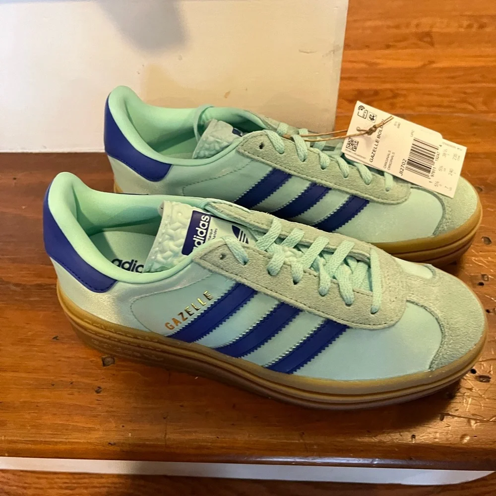 adidas Gazelle Bold platform, size 7, Clear Mint, NIB - Picture 8 of 14